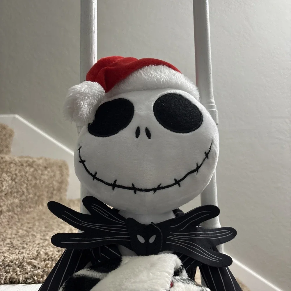Nightmare Before Christmas Jack Skellington Holiday Pillow Buddy & Throw Blanket